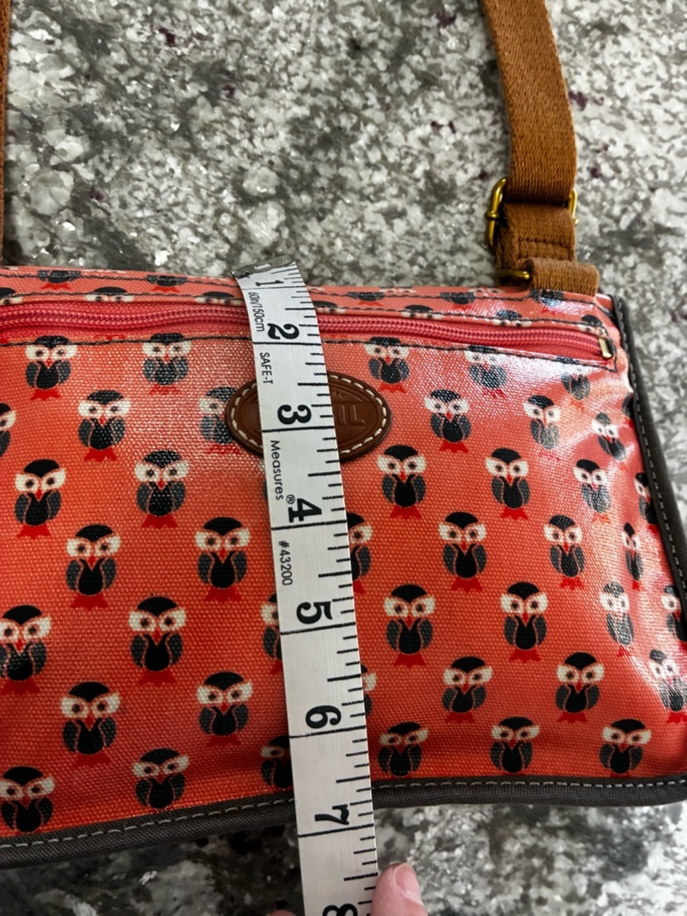 Fossil Owl Print Crossbody - Picture 9 of 15